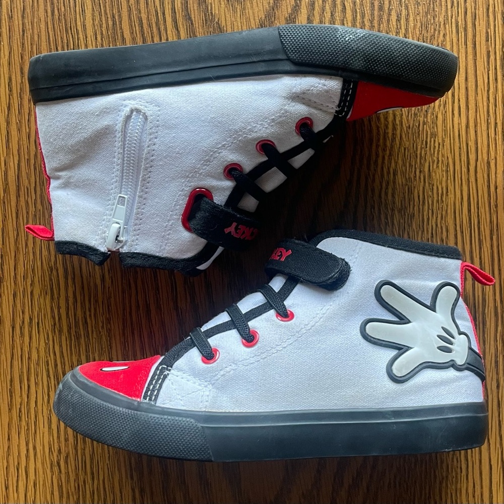 Disney Red and Black High-Top Sneakers